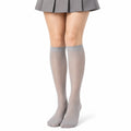 Damen Kniestrümpfe Größe 39-42 aus Polyamid Grau transparent