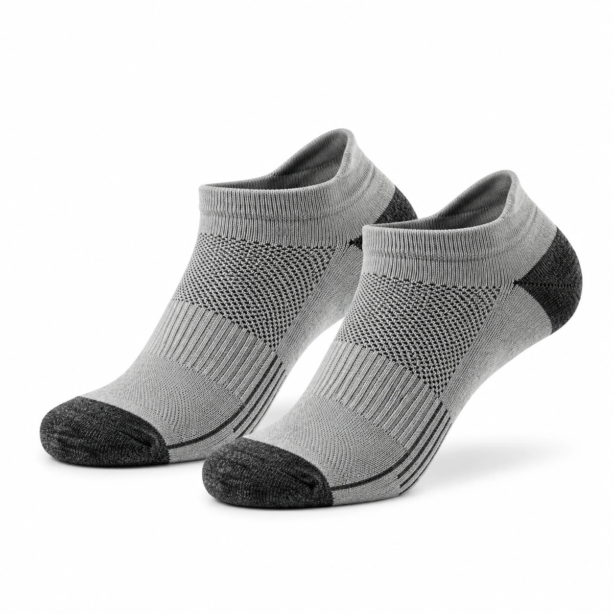 Sneakersocken 35-38 aus Textil Grau Schwarz atmungsaktiv