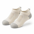 Sneakersocken 39-42 aus Textilstrick in Creme Grau mit atmungsaktiver Struktur
