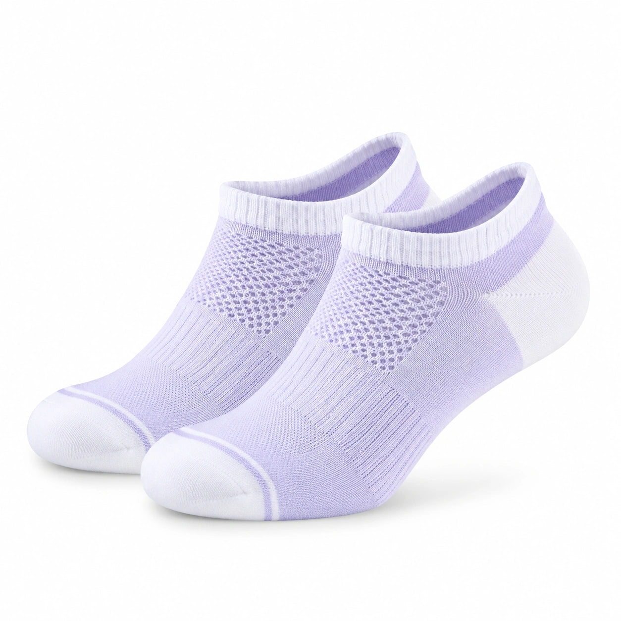 Sportsocken 43-46 aus Textil in Weiß/Lila atmungsaktiv
