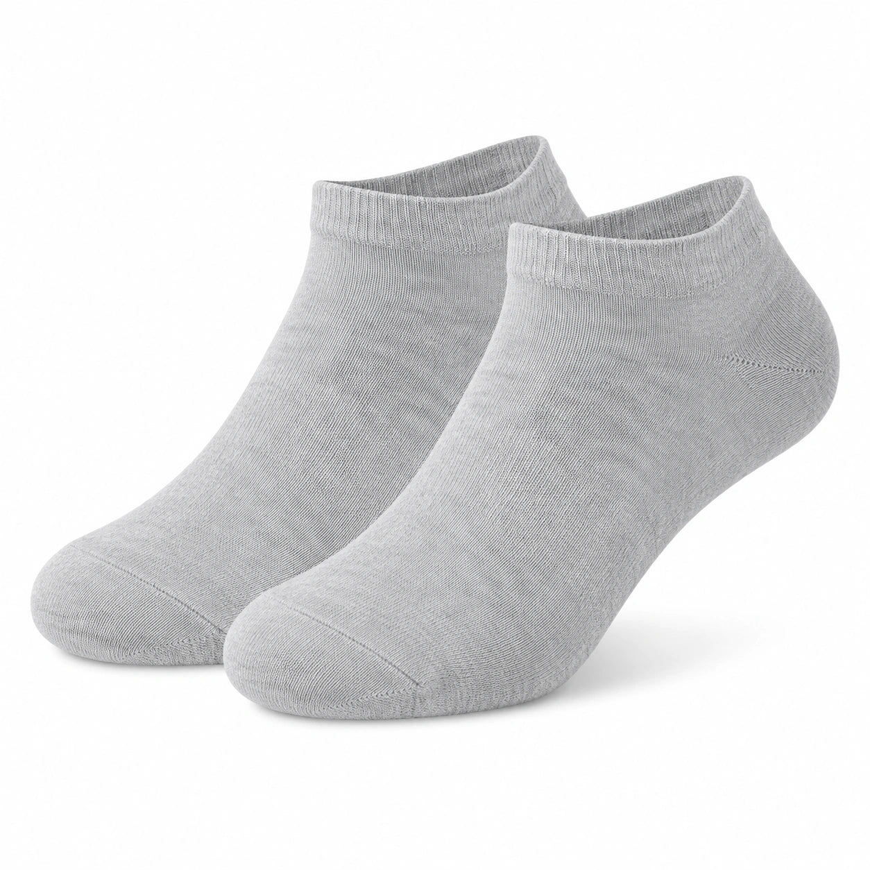 Sneakersocken 43-46 aus Textil Hellgrau - unifarben für Alltag und Sport